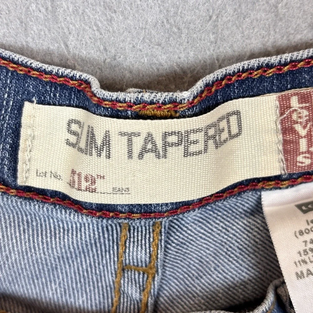 VTG Levi's 512 Slim Tapered Women's Jeans Size 14M Whiskering Y2K